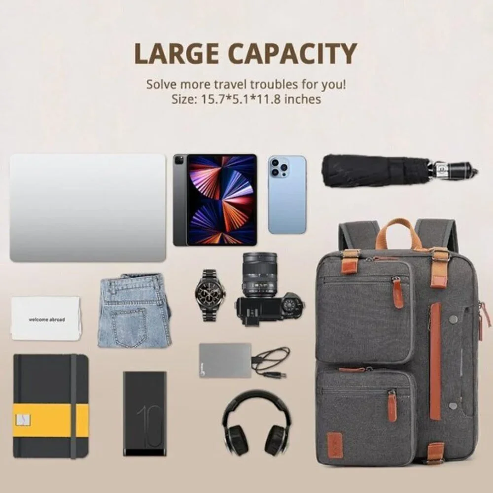 15.6 inch Laptop Backpack3 in 1 Briefcases For men